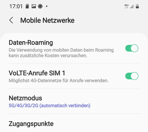 Voice over LTE aktiviert bei Simon mobile
