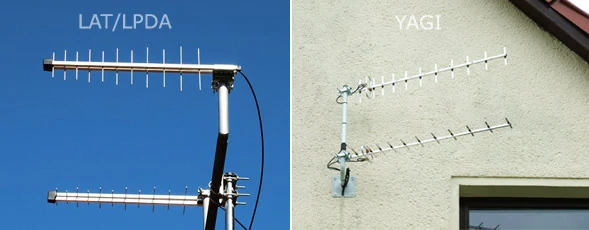 LAT / LPDA und YAGI Antennen im optischen Vergleich